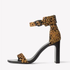 rag & bone ellis sandal suede open toe cheetah 7.5